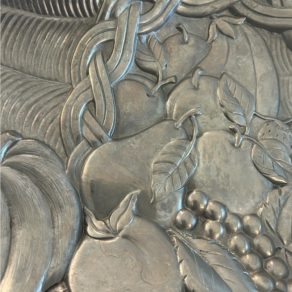 Lenox Cornucopia Metal Tray - Length 15.5" - Perfect for Holiday Parties! - Picture 6 of 9